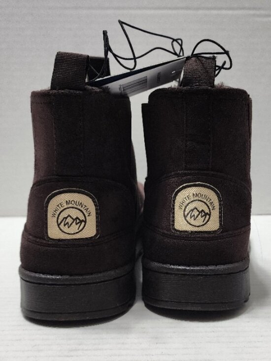 New White Mountain Isleworth Dark Brown Boot - Faux Suede & Fur - Size 8